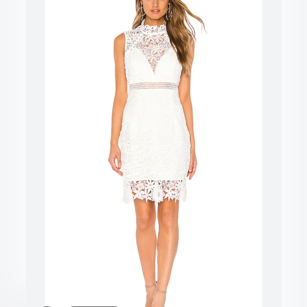 Bardot Paris Lace Dress in Ivory Size 8/M